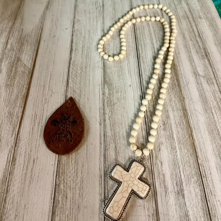 Cross Stone Necklace