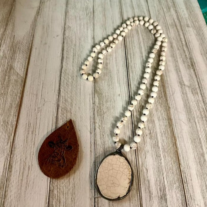 Flat Stone Necklace