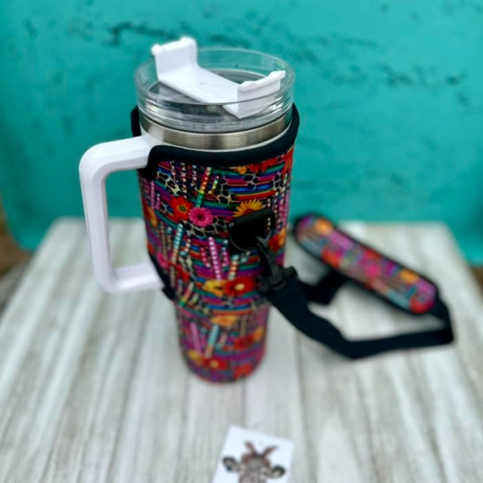 Neoprene 40oz Tumbler Covers W/Strap-SUMMER 2024