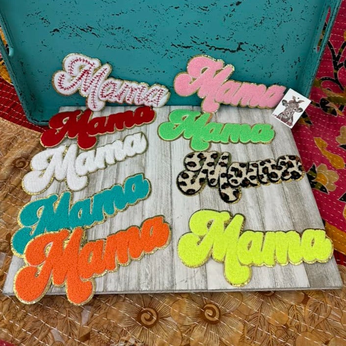 Chenille MAMA & WEEKEND Patch-Iron on-NEW COLORS