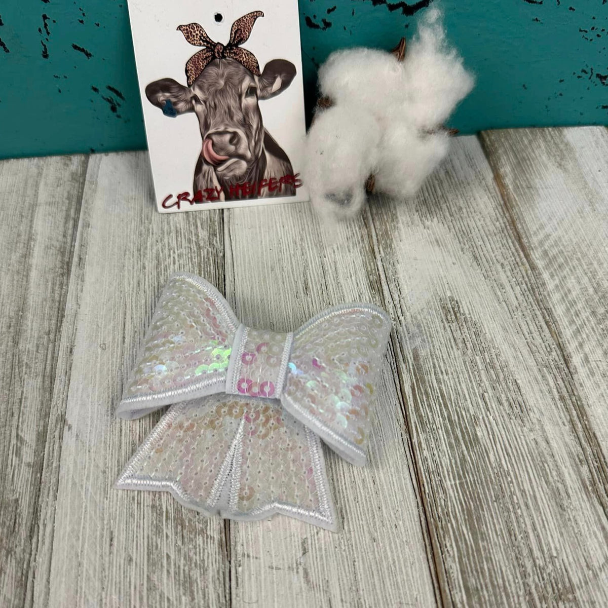 Sequin 3-D Bow-Iron on