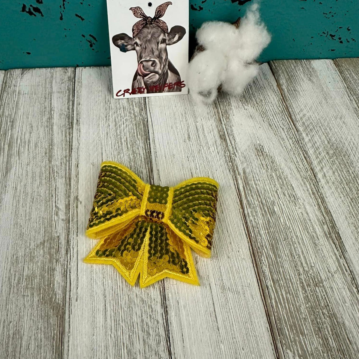 Sequin 3-D Bow-Iron on