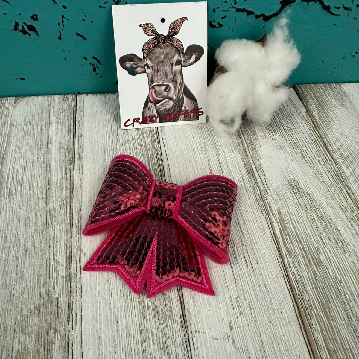 Sequin 3-D Bow-Iron on