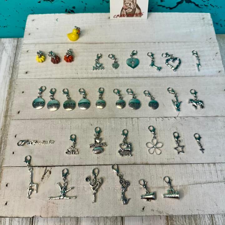 Clip-on Charms Silver Tone V4