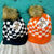 Checkered Fur Pom Beanies