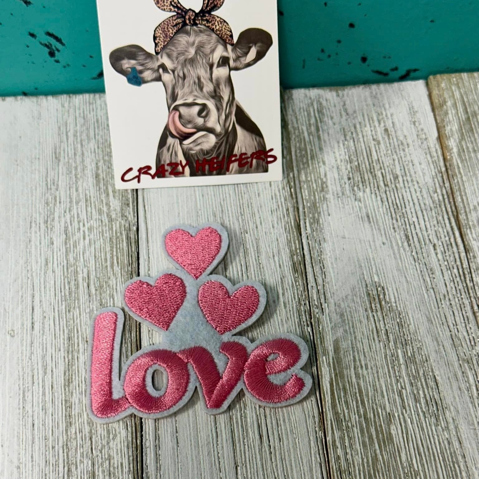 Embroidered Valentine Patches-Iron