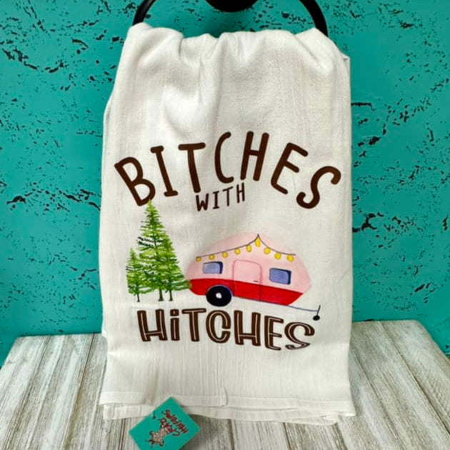 Snarky Kitchen Towels-Camping