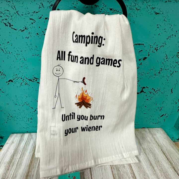 Snarky Kitchen Towels-Camping