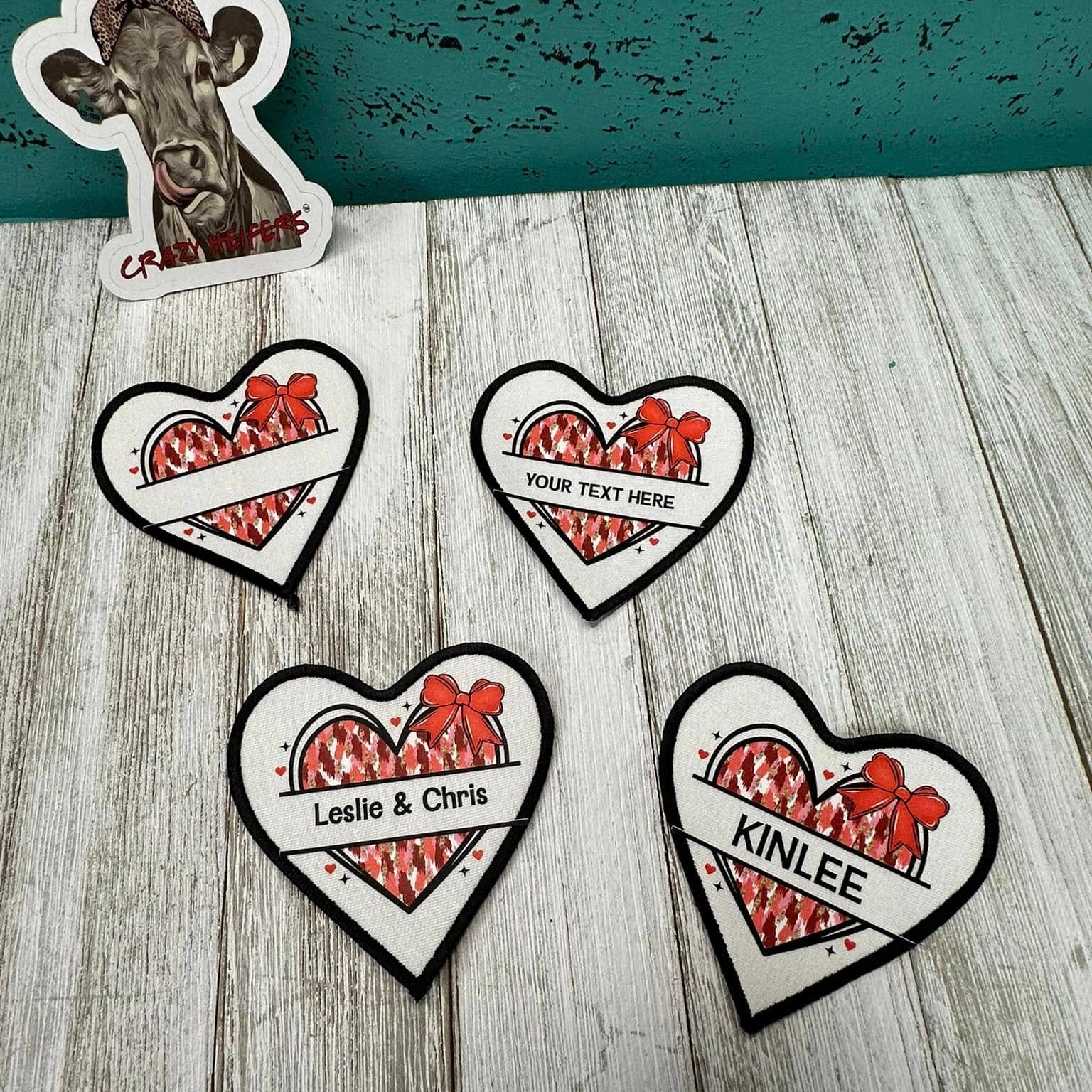 DTF Patches Heart| Valentine-Iron on-Custom