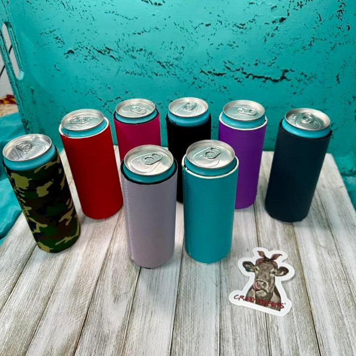 Neoprene Slim Can Coolers W/ Magnet-Solids
