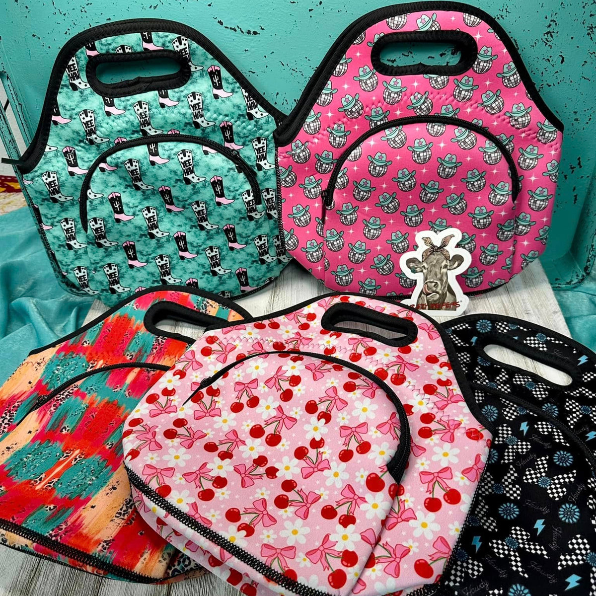 Neoprene Lunch Bags-Trendy