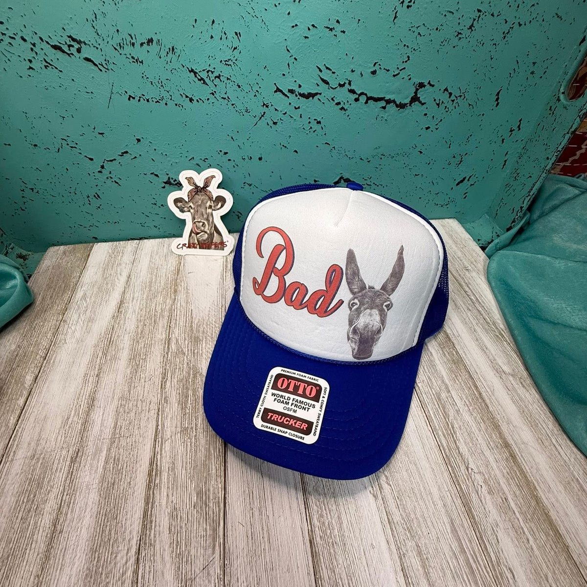 Trucker Hat W/DTF Print-Snarky