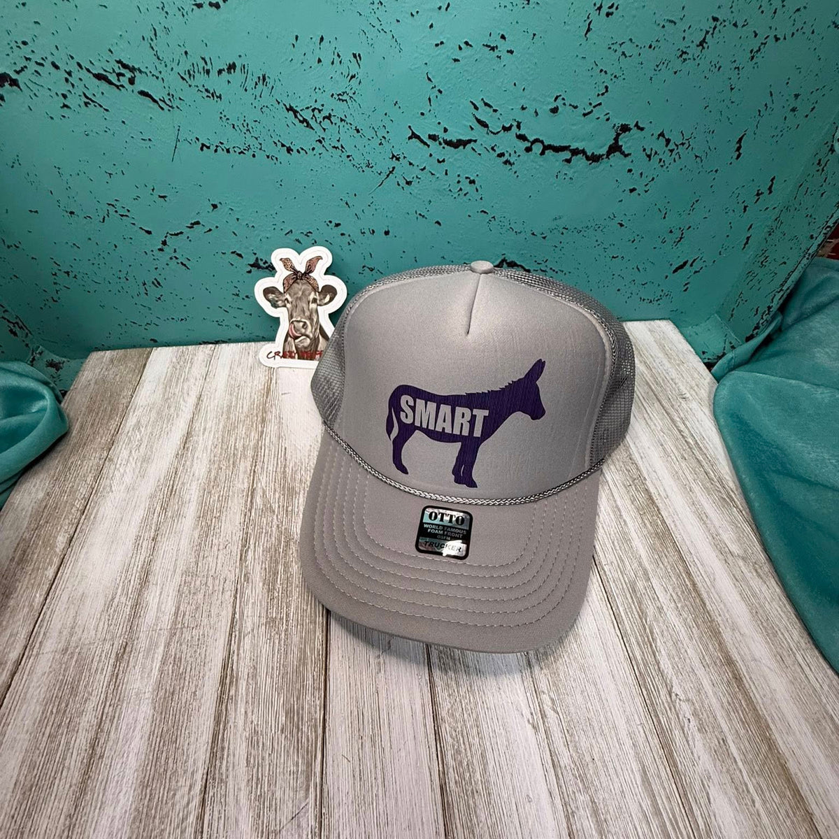 Trucker Hat W/DTF Print-Snarky