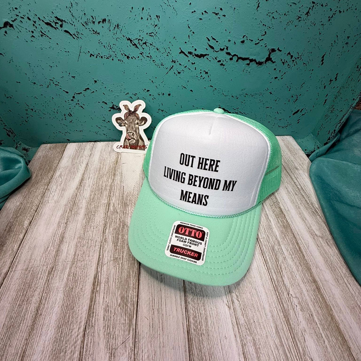 Trucker Hat W/DTF Print-Snarky