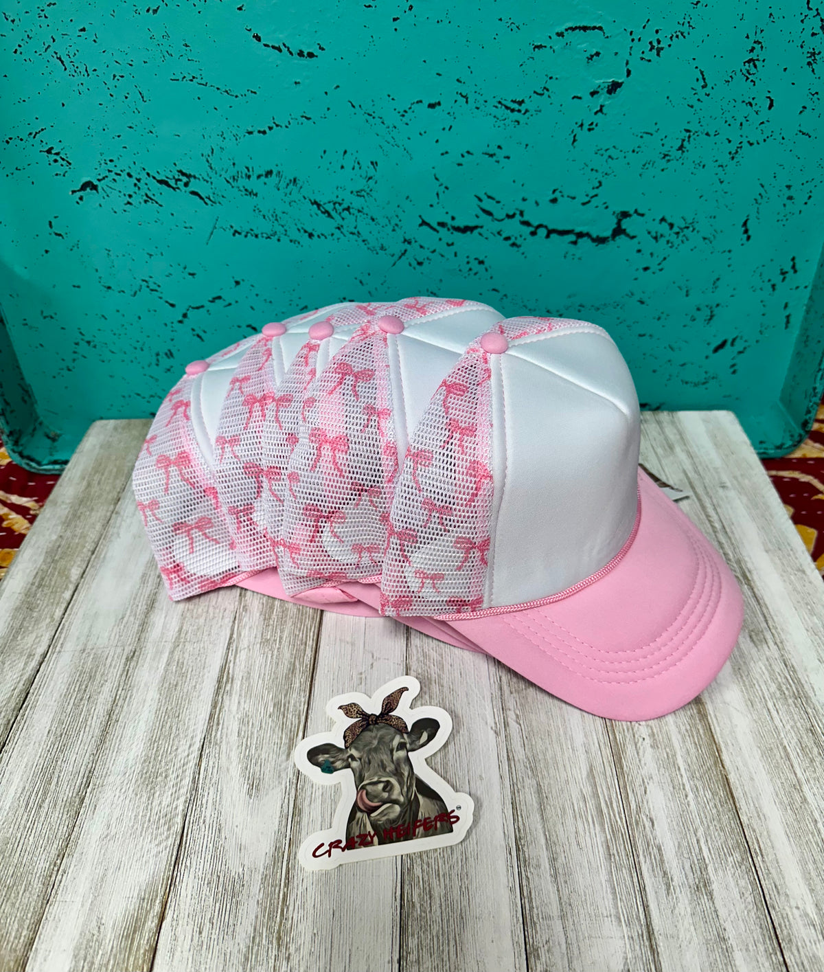 Trucker Hat W/ Bow Print