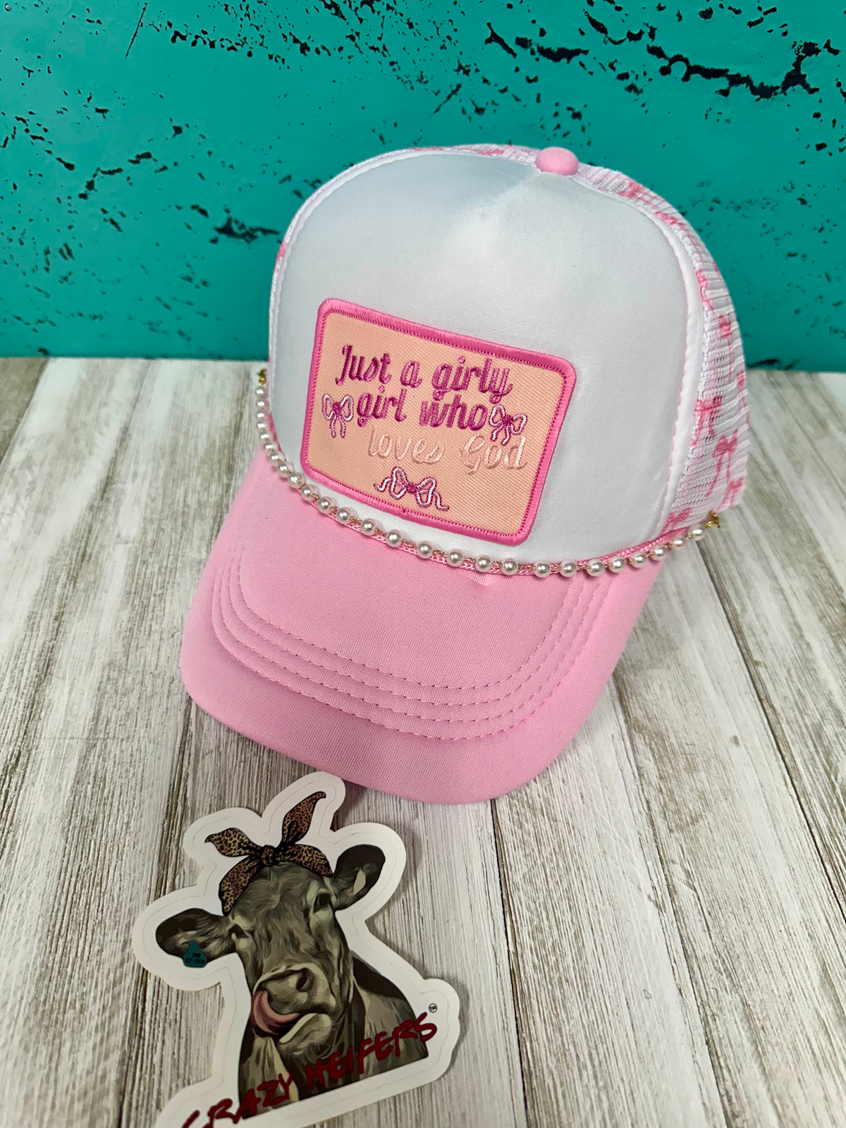 Trucker Hat W/ Bow Print