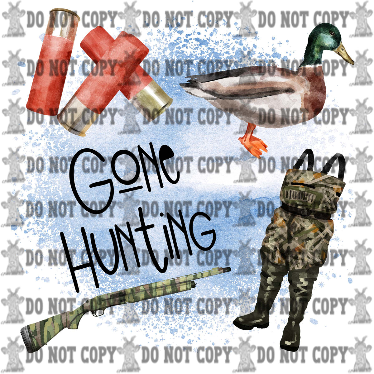 DTF Heat Transfers- Hunting
