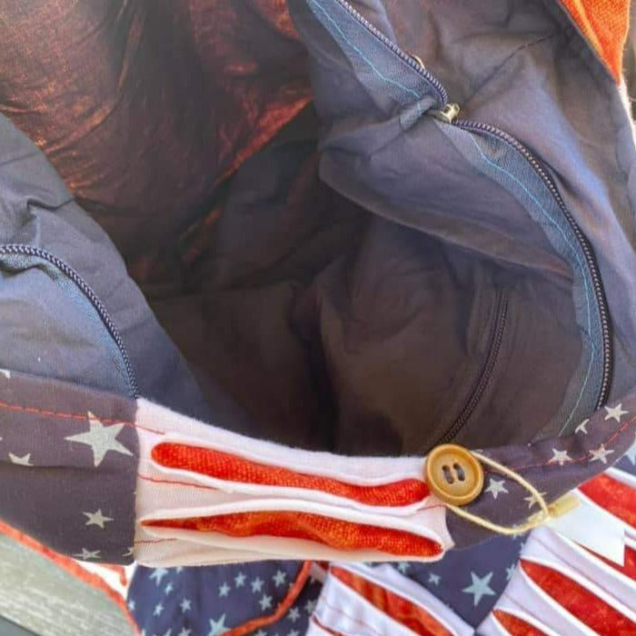 Patriotic Hobo/Hippie Bag