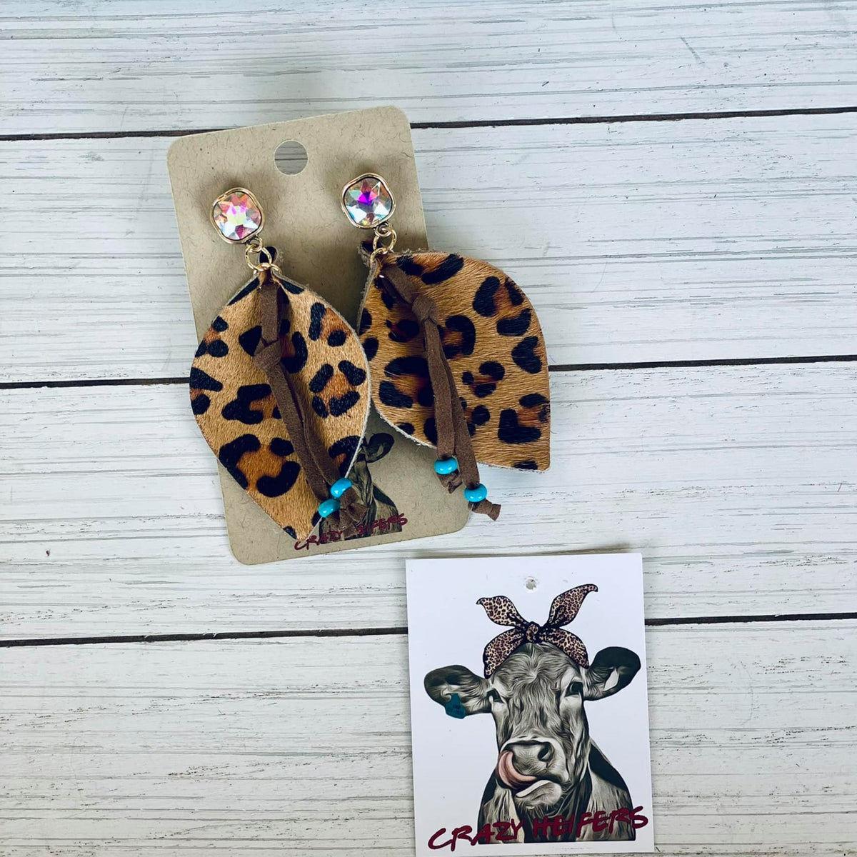 Leopard Cowhide Earrings