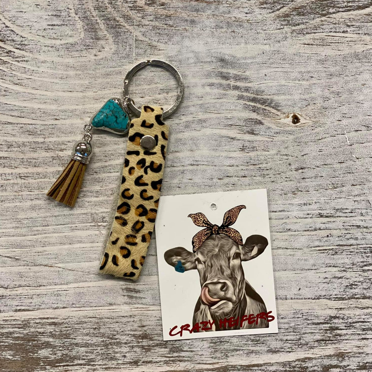 Cowhide Keychain