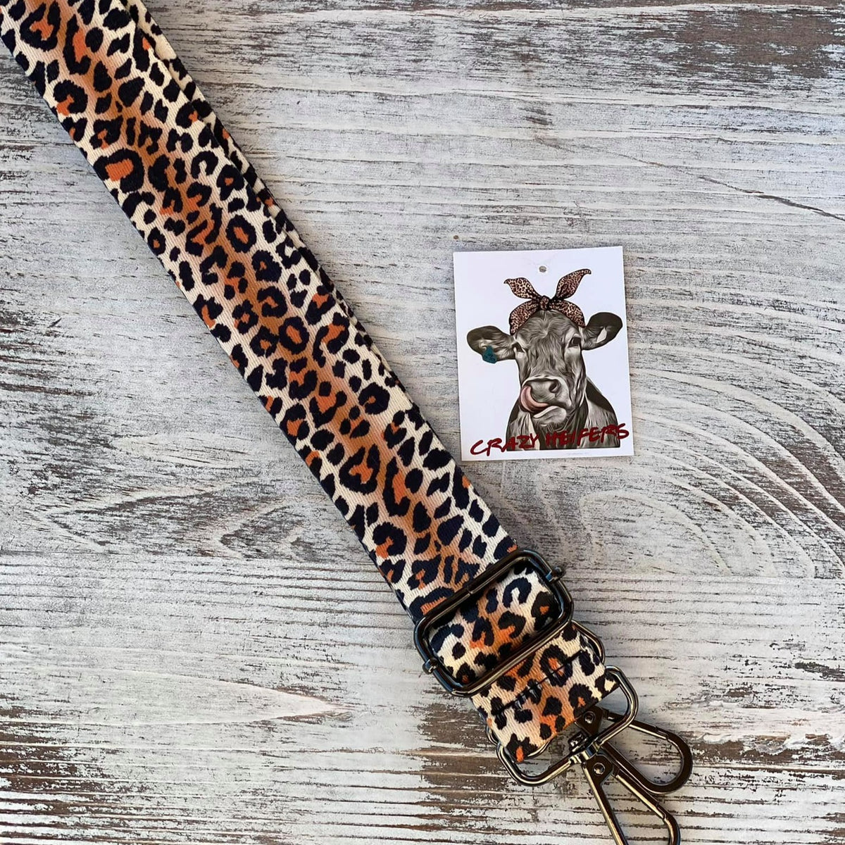 Canvas Guitar Straps One Inch-Leopard Print