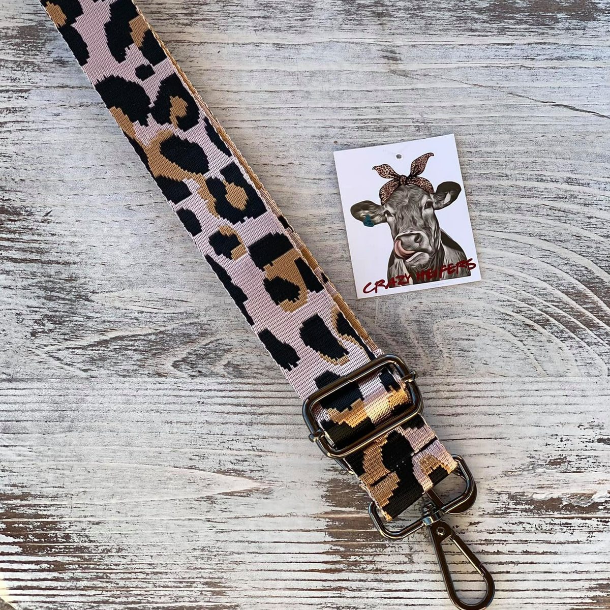 Canvas Guitar Straps One Inch-Leopard Print