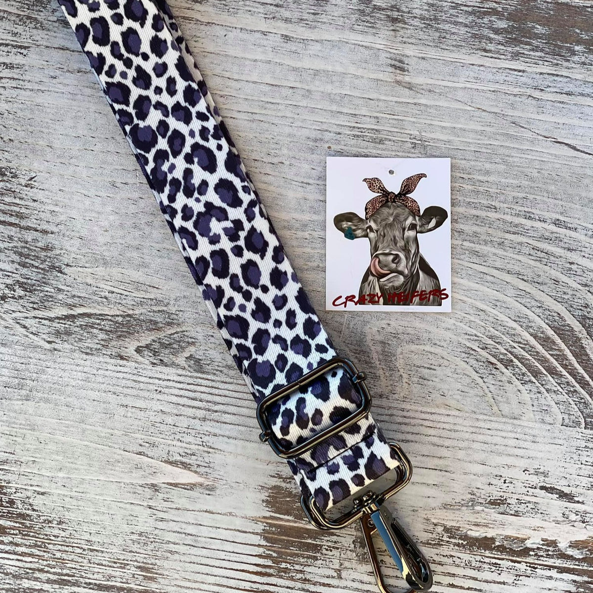 Canvas Guitar Straps One Inch-Leopard Print