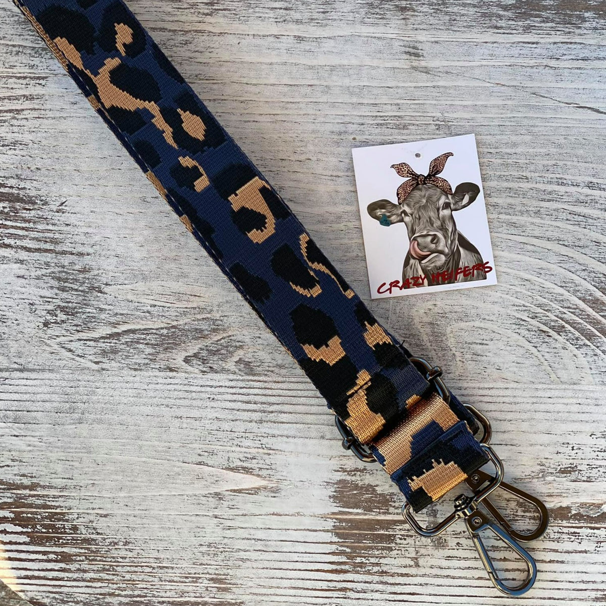 Canvas Guitar Straps One Inch-Leopard Print