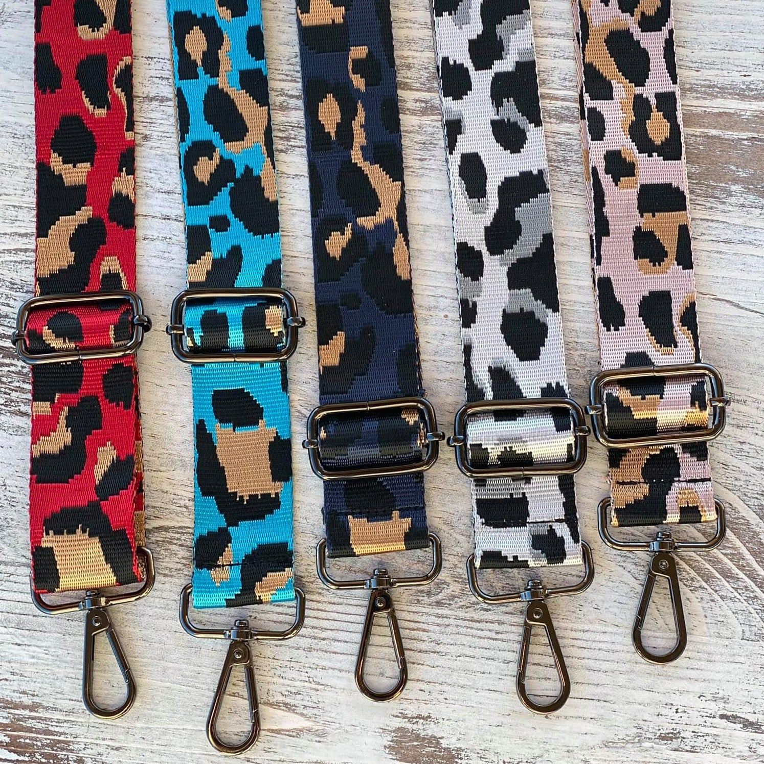 Canvas Guitar Straps One Inch-Leopard Print