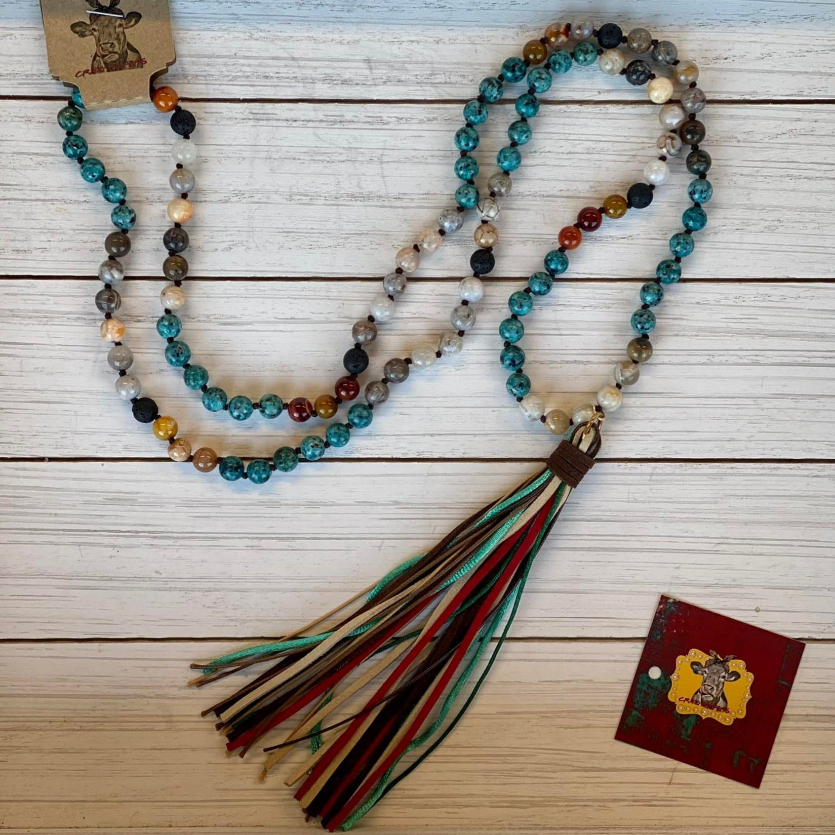 Boho Tribal Long Tassel Necklace