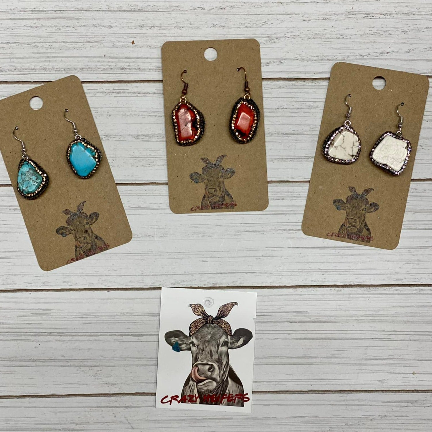 Stone Dangle Earrings