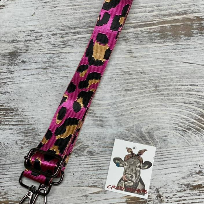 Canvas Guitar Straps One Inch-Leopard Print