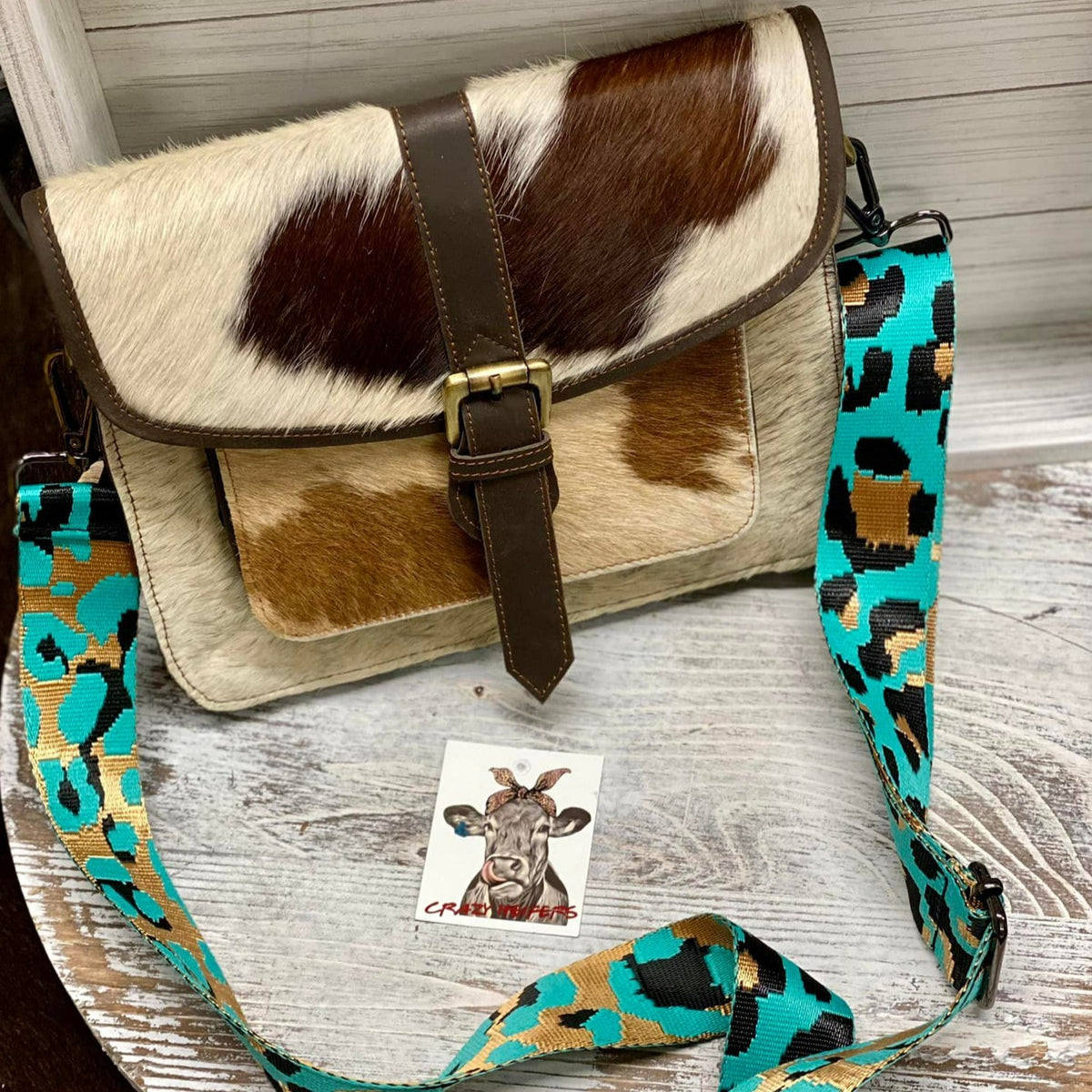 Canvas Guitar Straps One Inch-Leopard Print