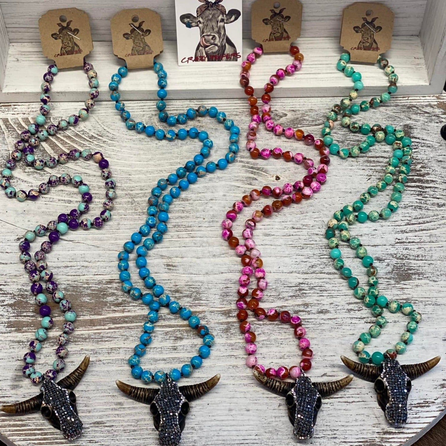 Steer Head Necklace NEW Colors