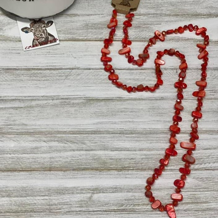 Lariat Glass Bead Necklace