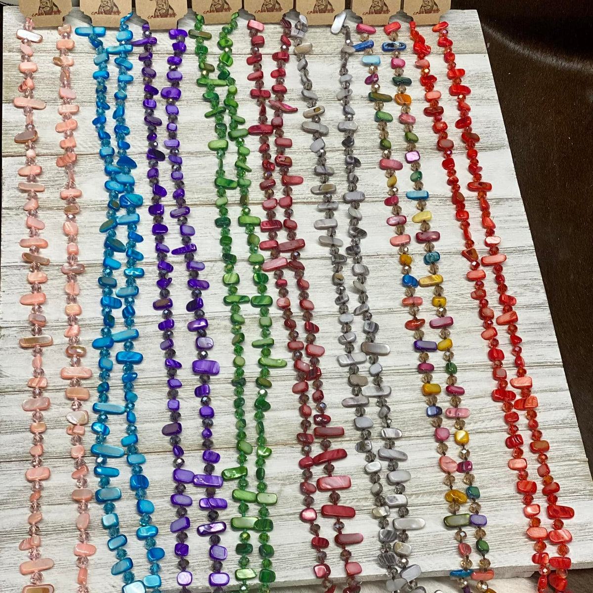 Lariat Glass Bead Necklace