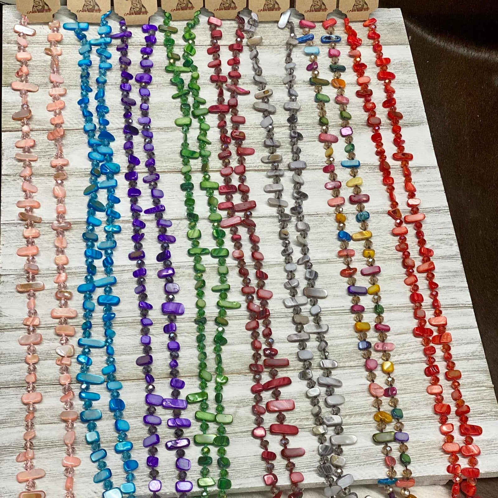 Lariat Glass Bead Necklace