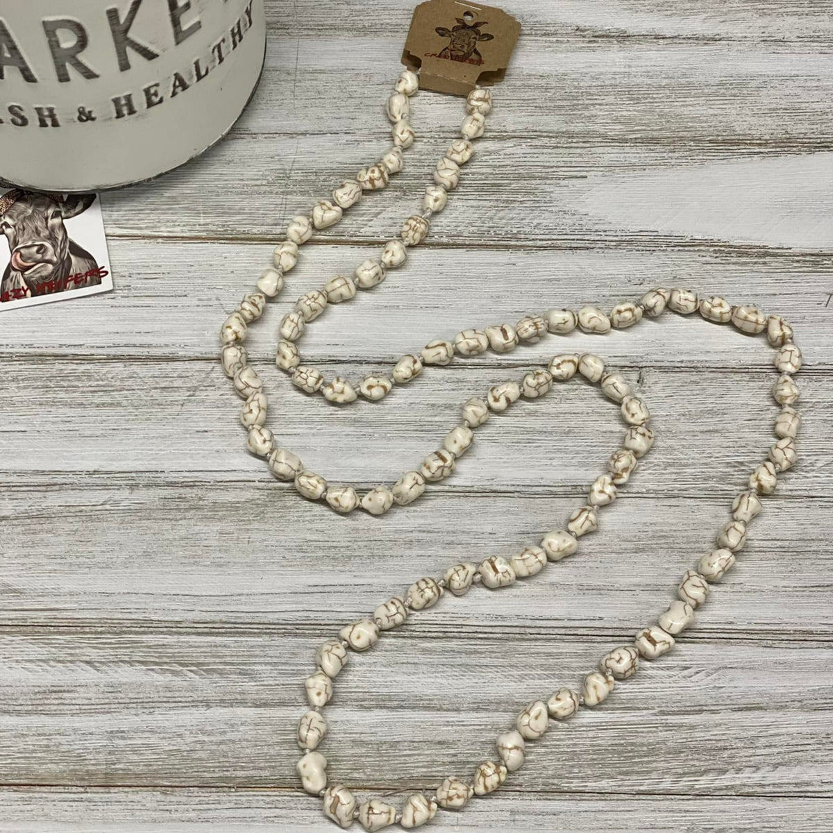 Large Ivory Stone Necklace