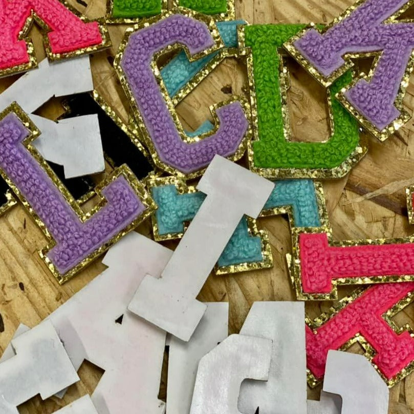 Chenille Letters-Stick On-Light Pink