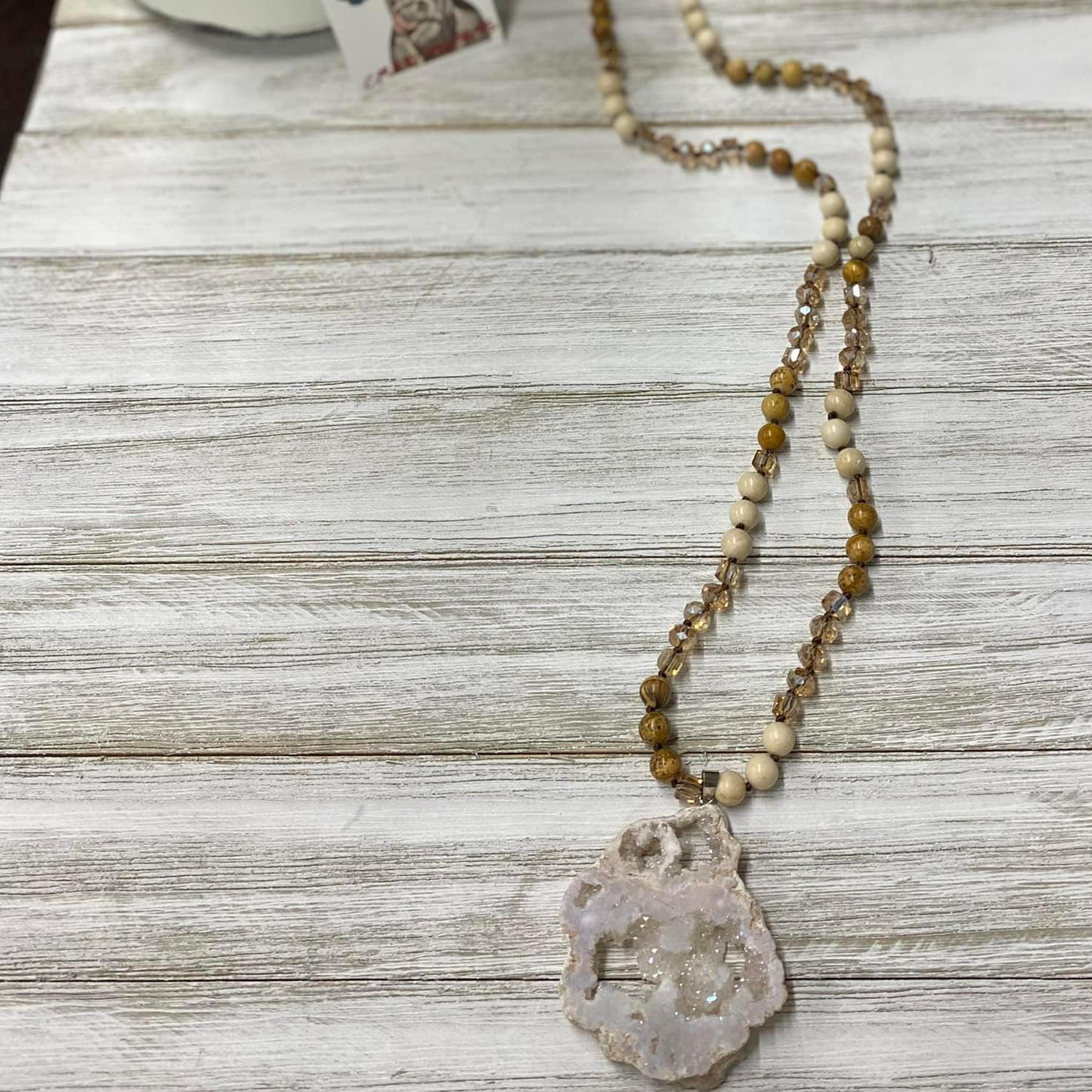 Druzy Necklace Natural