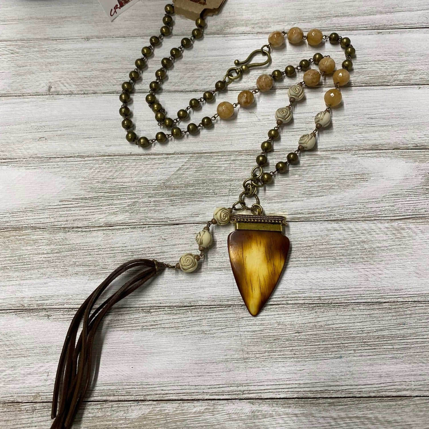 Rose Tassel Antique Necklace