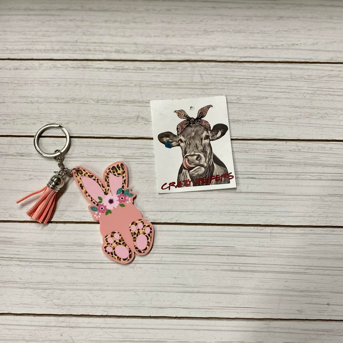 Pink Bunny Keychain