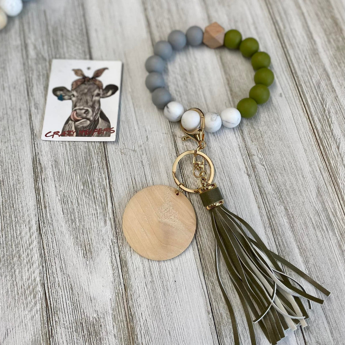 Silicone Bangle Keychain-Marble