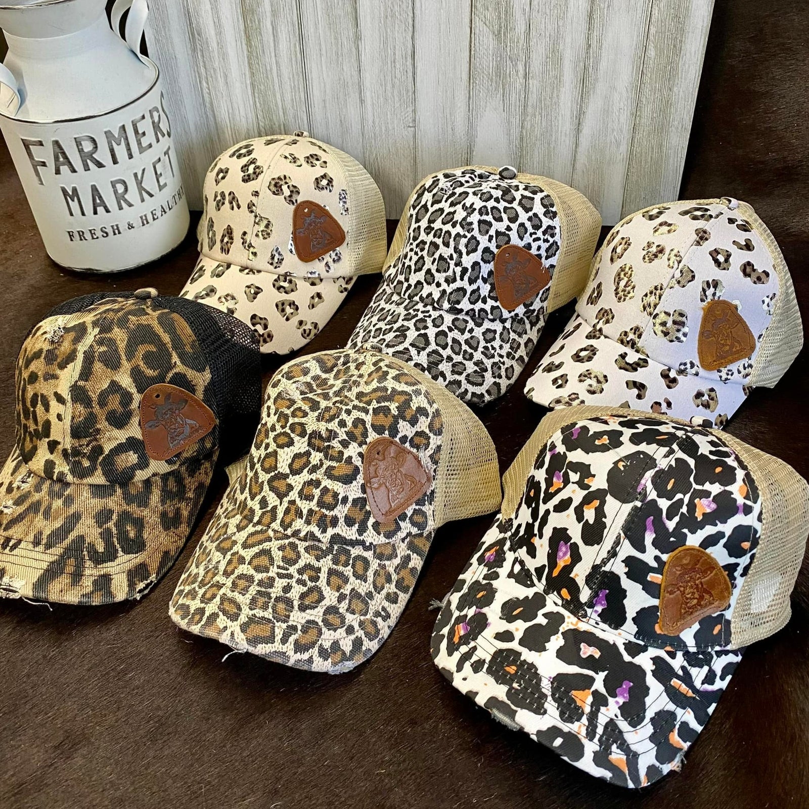 Criss Cross Ball Cap W/ Leather Patch