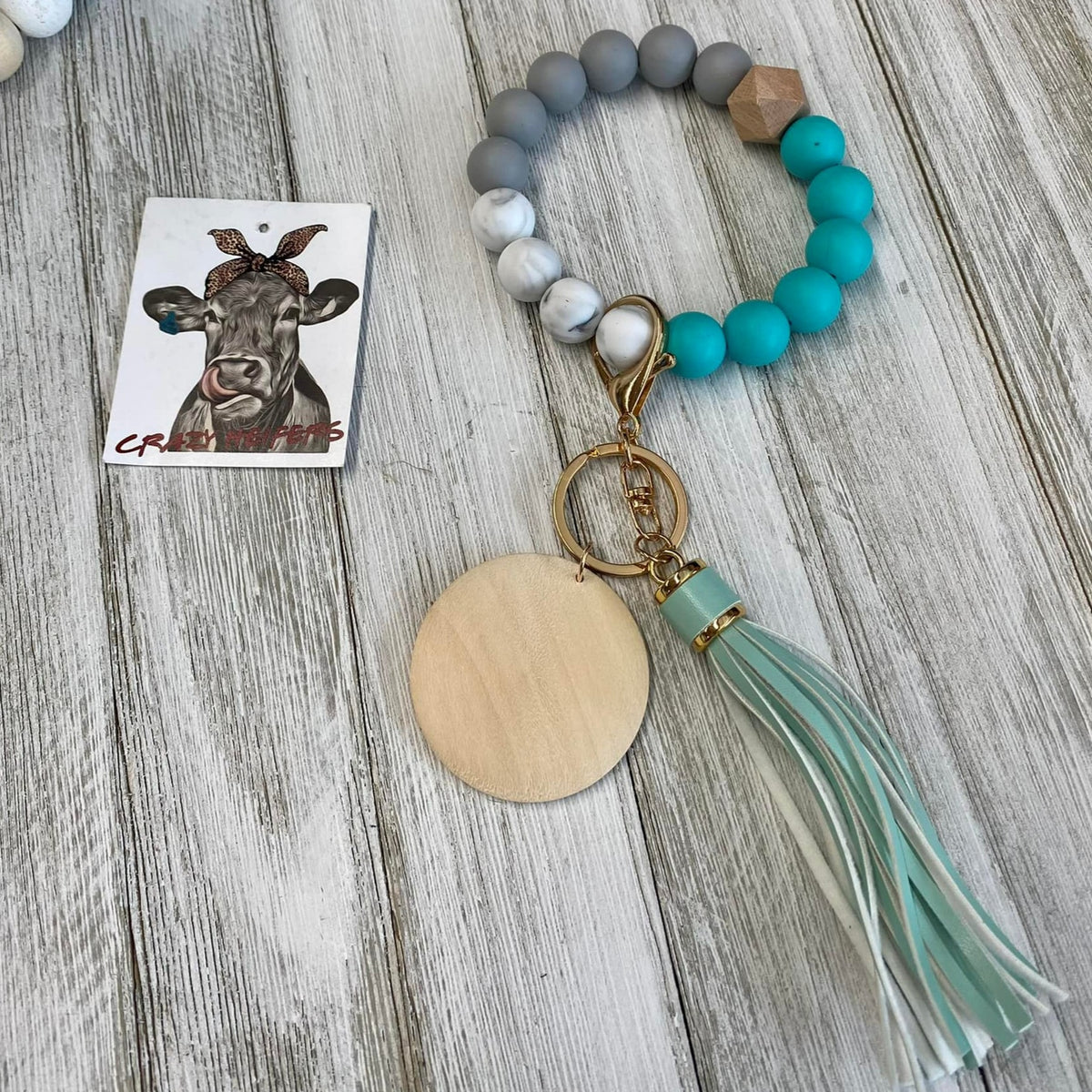 Silicone Bangle Keychain-Marble