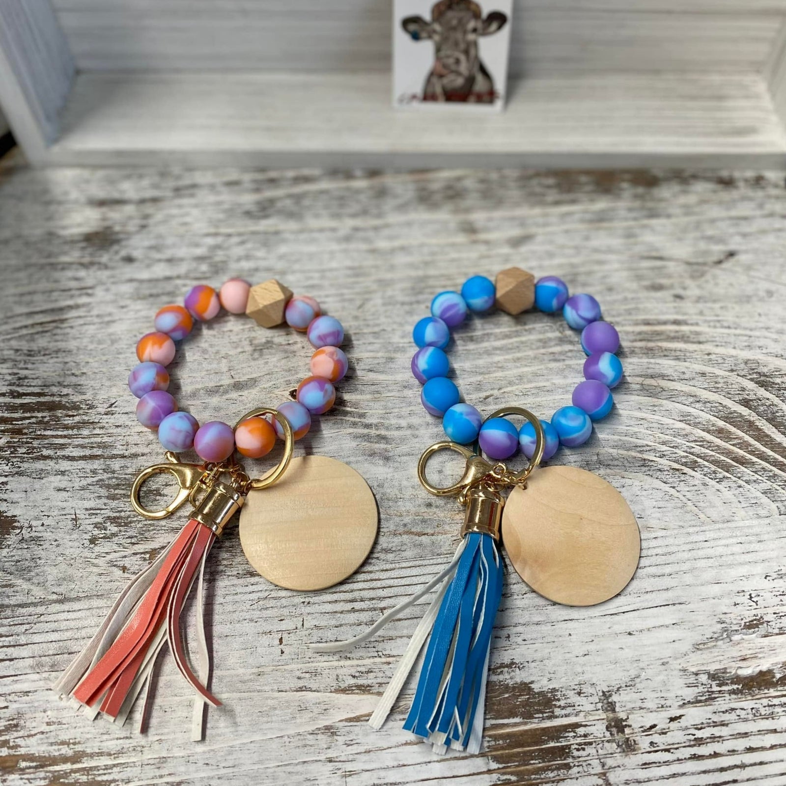 Silicone Bangle Keychain-Tye Dye