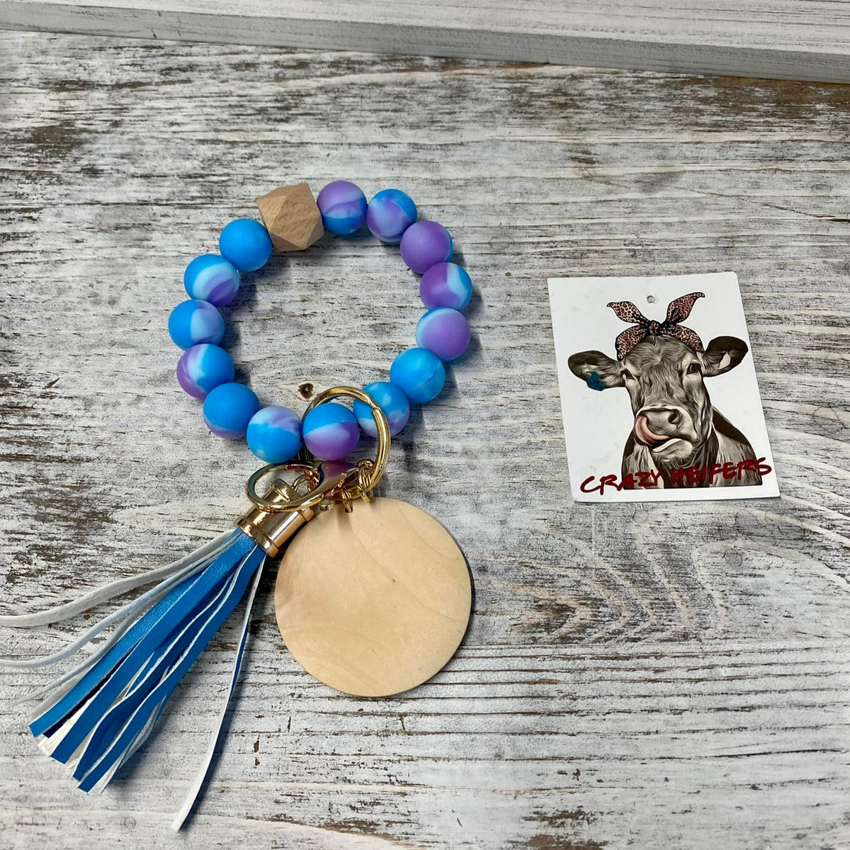 Silicone Bangle Keychain-Tye Dye