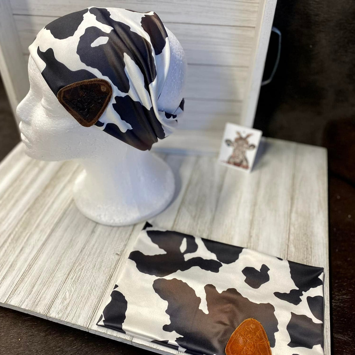 Stretchy Headbands W/ Leather Patch