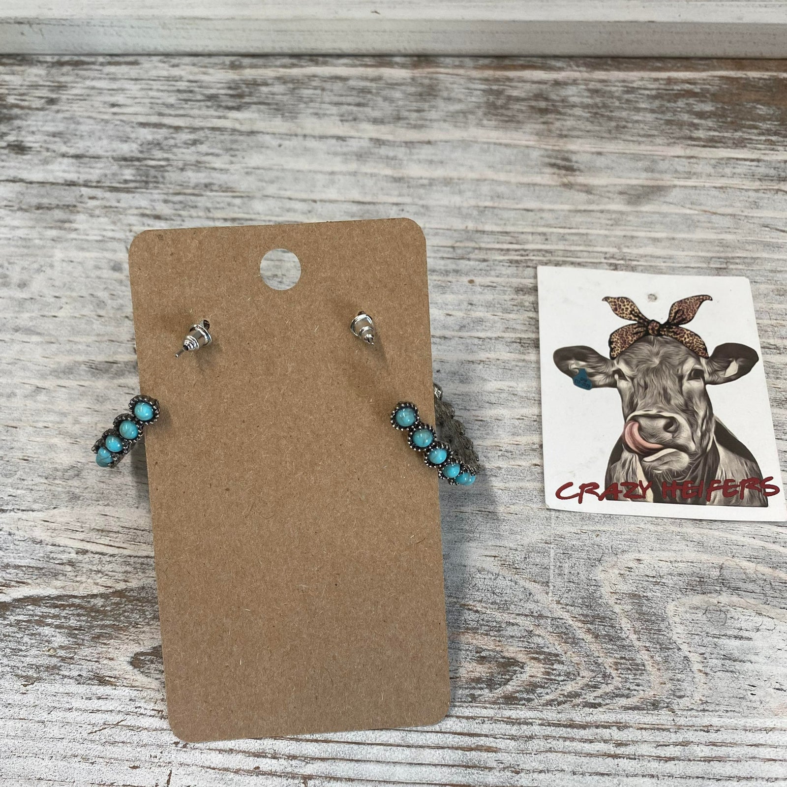 Large Turquoise Hoops