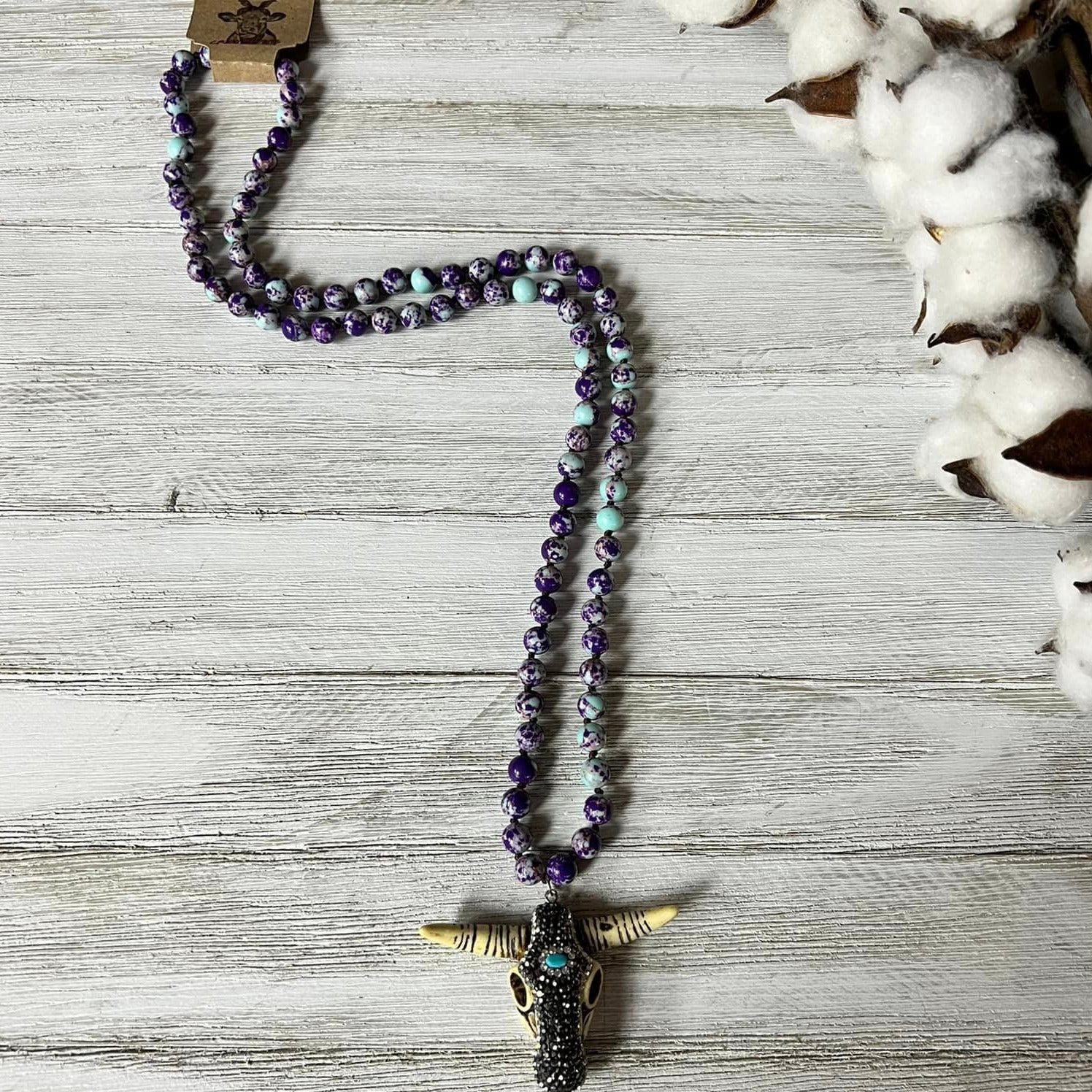 Ivory Steer Head Necklace